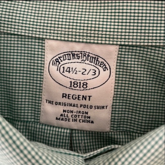 Bundle of 2 Brooks Brothers 1818 Regent Non Iron Shirts Size 14 1/2 - 2/3 - Picture 8 of 9